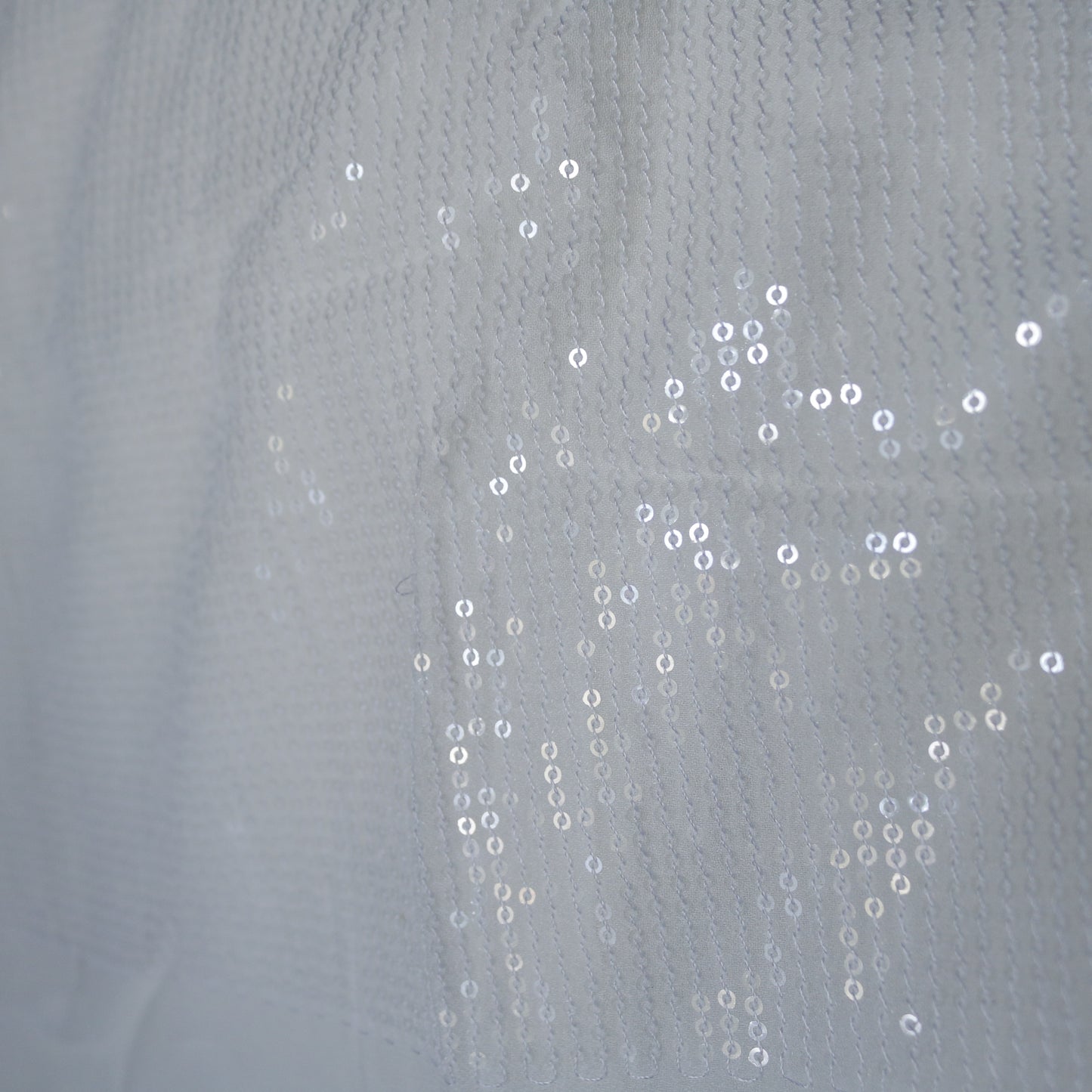 Dyeable white Transparent Sequin embroidered fabric