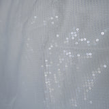 Dyeable white Transparent Sequin embroidered fabric