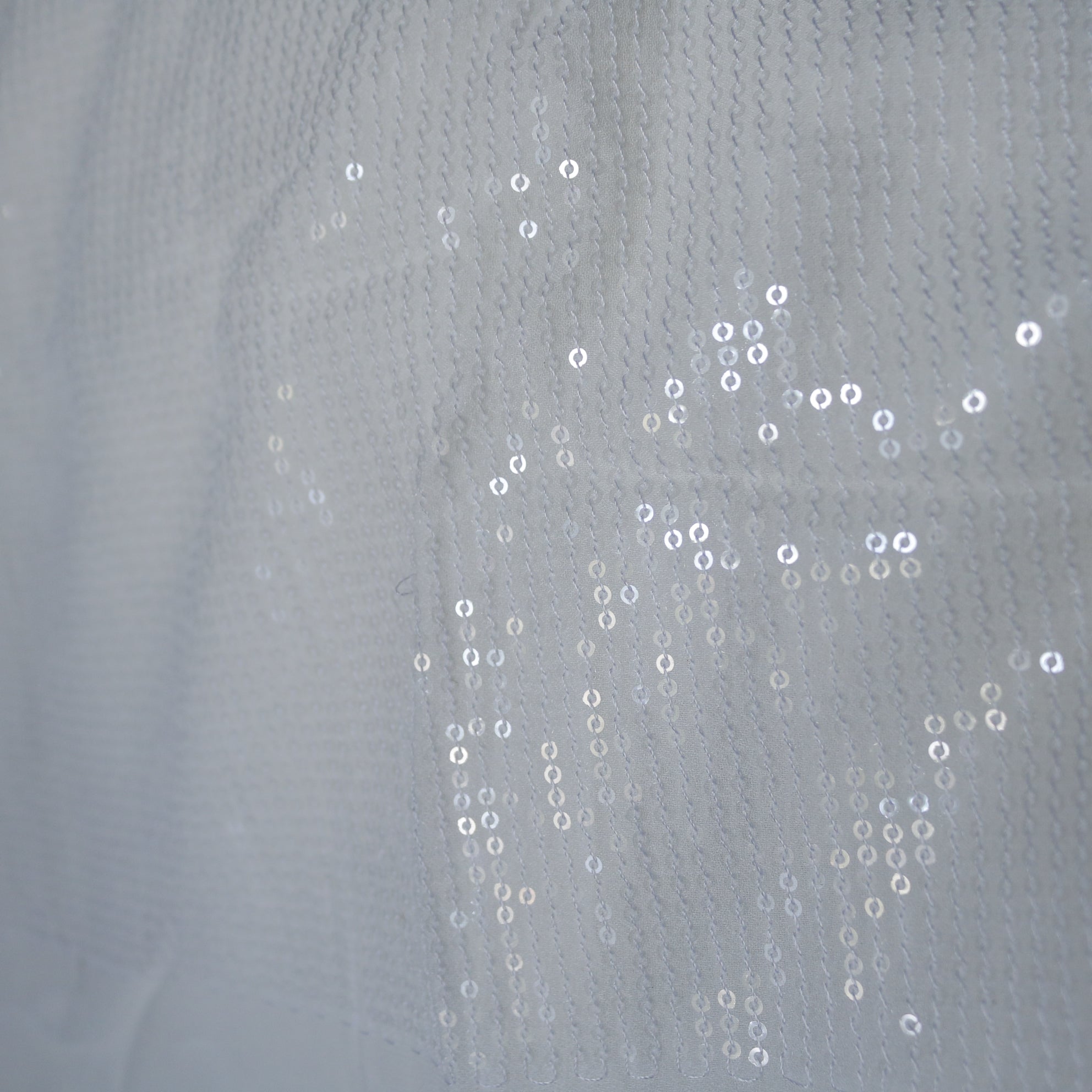 Dyeable white Transparent Sequin embroidered fabric