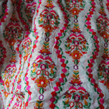 Georgette embroidered fabric
