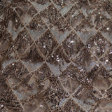 Rose gold Sequin embroidered designer fabric