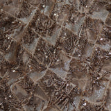 Rose gold Sequin embroidered designer fabric