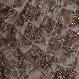 Rose gold Sequin embroidered designer fabric