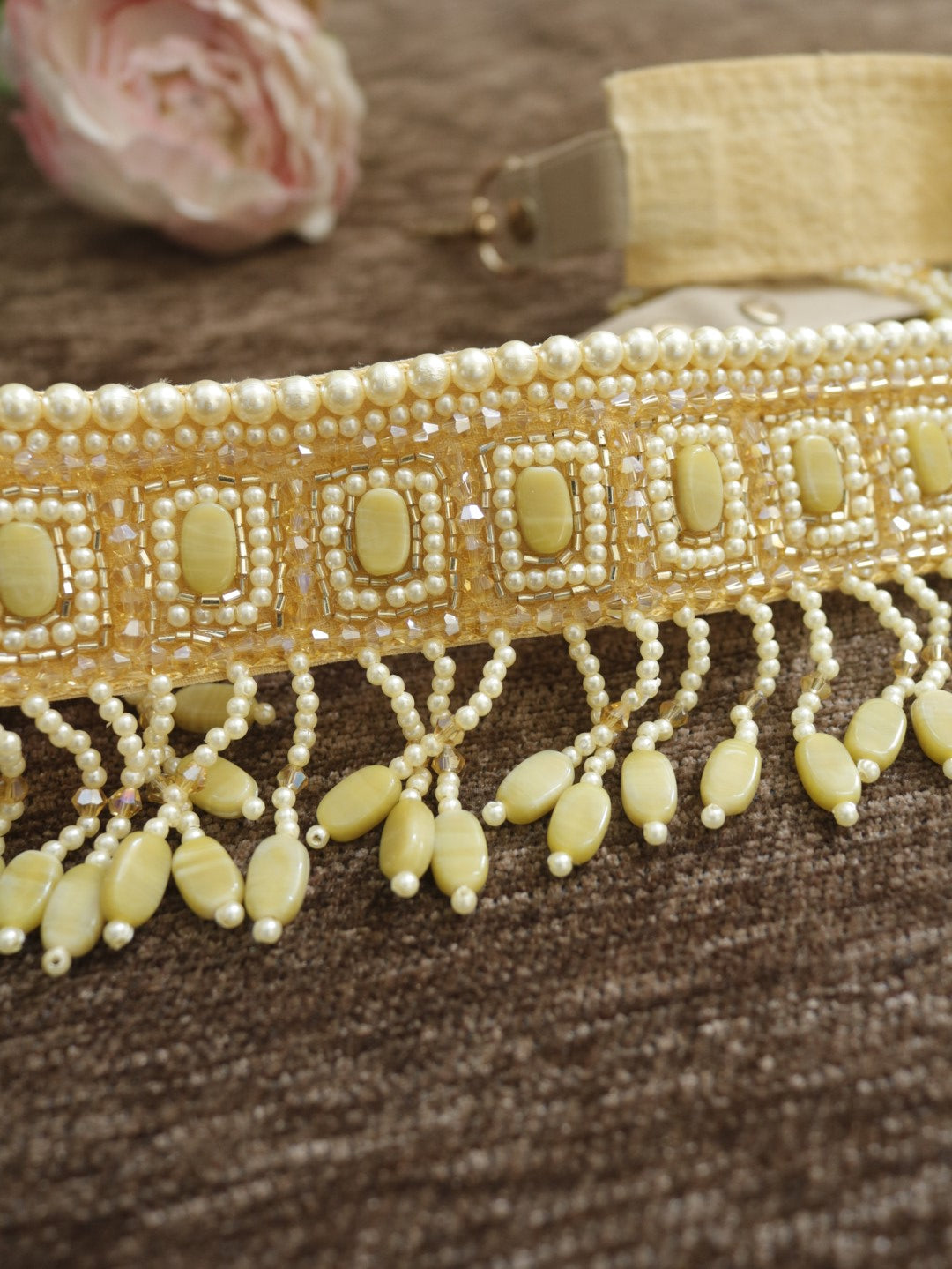 Gold waist belt for women. Fancy Saree belt