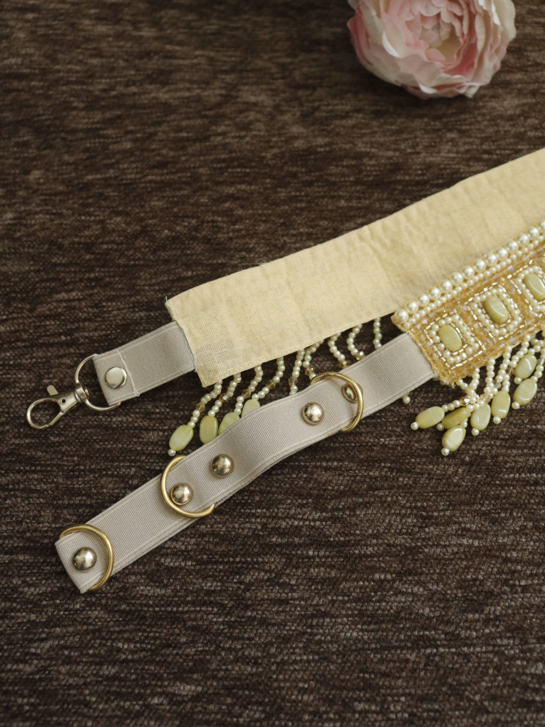 Gold waist belt for women. Fancy Saree belt