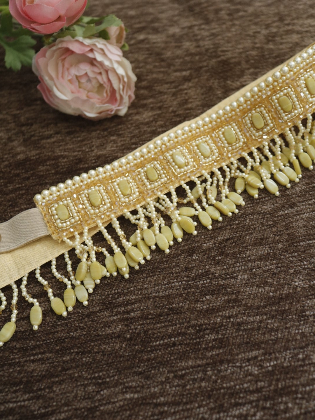 Gold waist belt for women. Fancy Saree belt