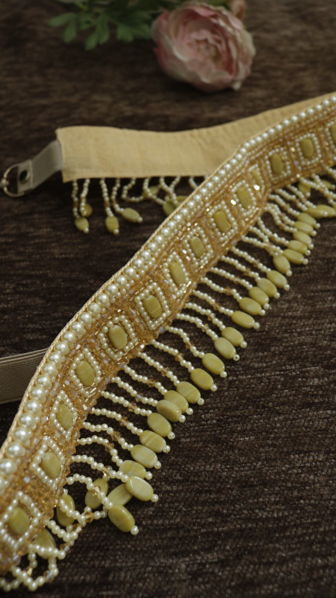 Gold waist belt for women. Fancy Saree belt