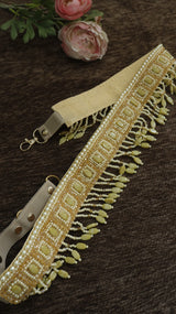 Gold waist belt for women. Fancy Saree belt