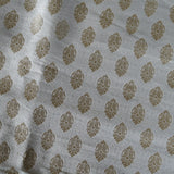 White gold Banarasi Brocade fabric