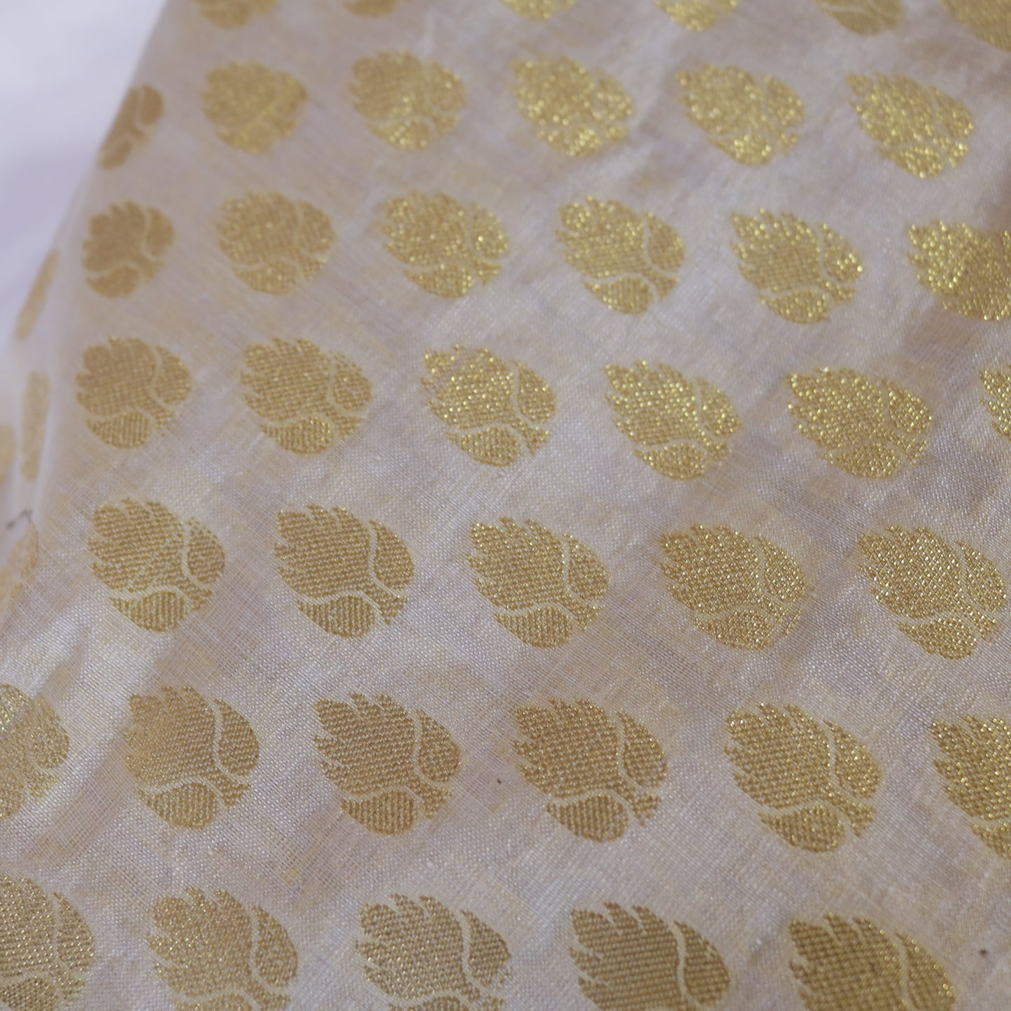 Banarasi Booti on Chanderi fabric for blouse