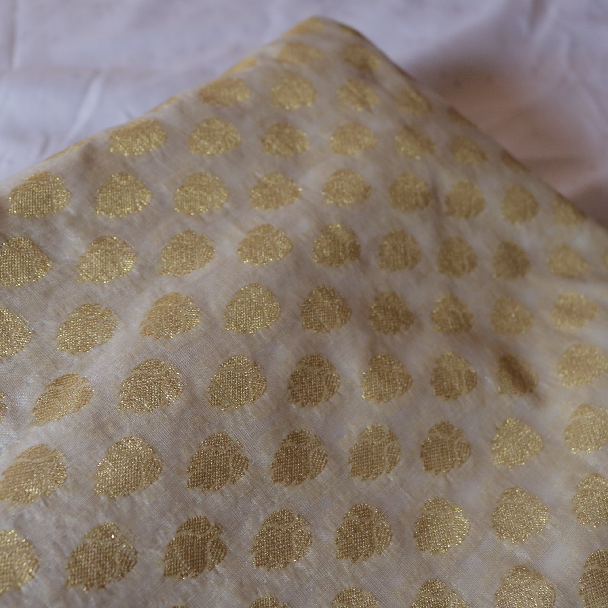 Banarasi Booti on Chanderi fabric for blouse