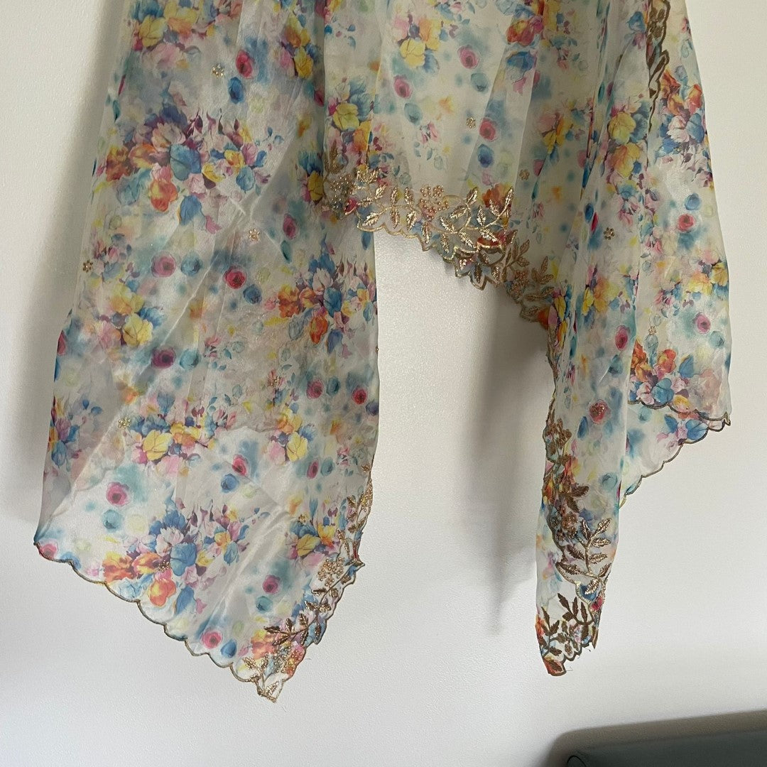 Printed Organza Dupatta.