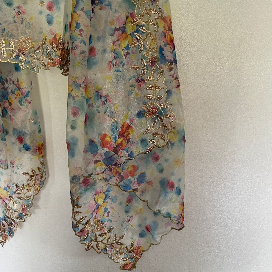 Printed Organza Dupatta.