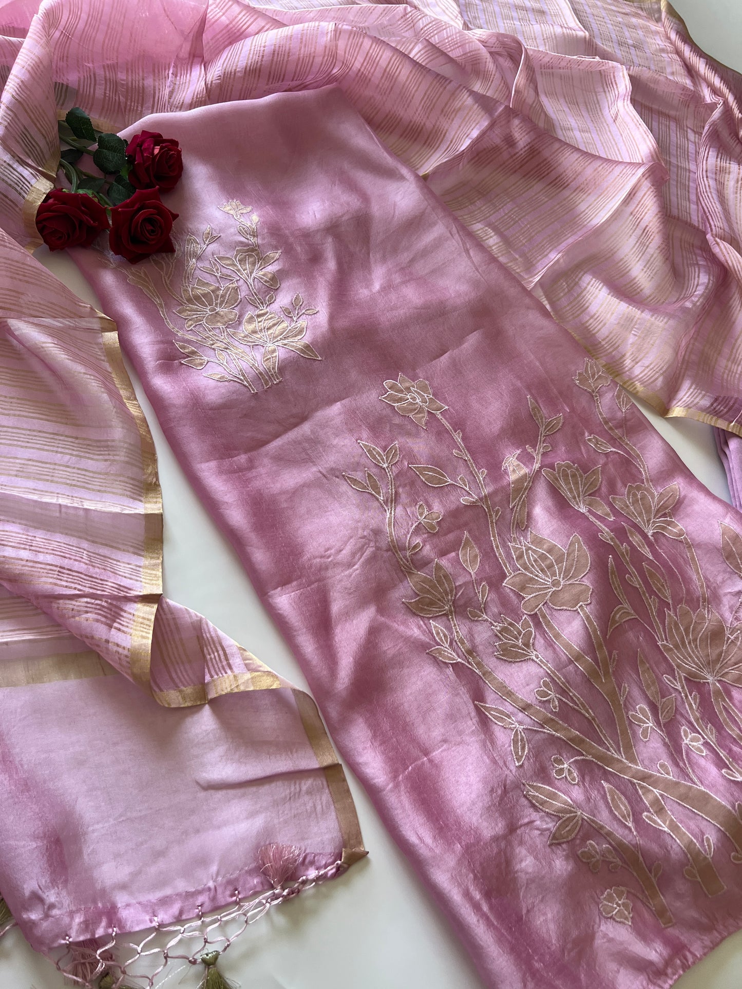 Pure Raw Mango silk dress material