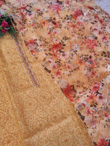 Chanderi with Organza dupatta - Dress material - Neel Creations By Saanvi