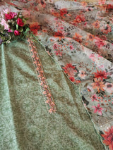 Chanderi with Organza dupatta - Dress material - Neel Creations By Saanvi