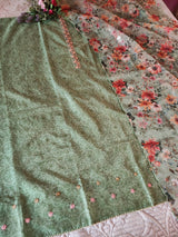 Chanderi with Organza dupatta - Dress material - Neel Creations By Saanvi