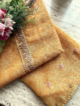 Chanderi with Organza dupatta - Dress material - Neel Creations By Saanvi