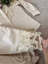 Cutwork Embroidered Designer coord set. - Neel Creations By Saanvi