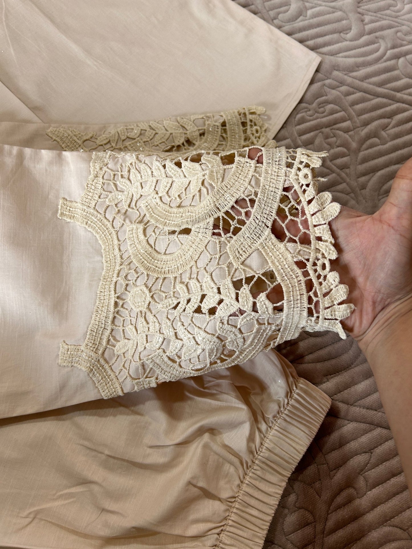 Cutwork Embroidered Designer coord set. - Neel Creations By Saanvi