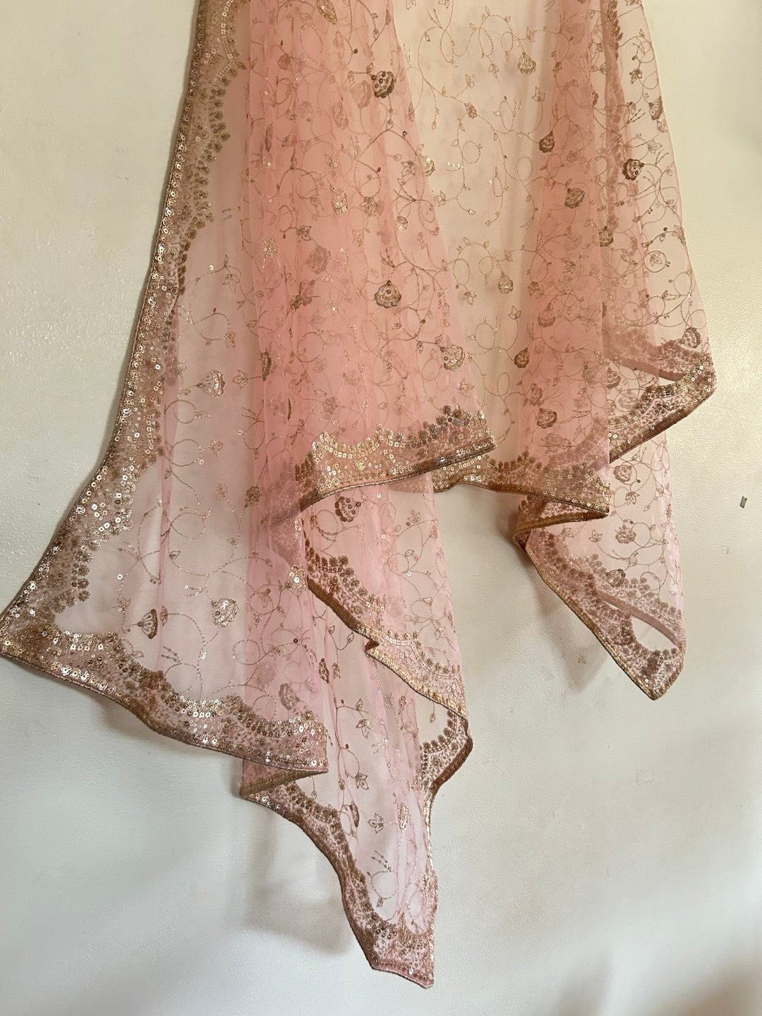 Fancy Net dupatta all over embroidery. - Neel Creations By Saanvi