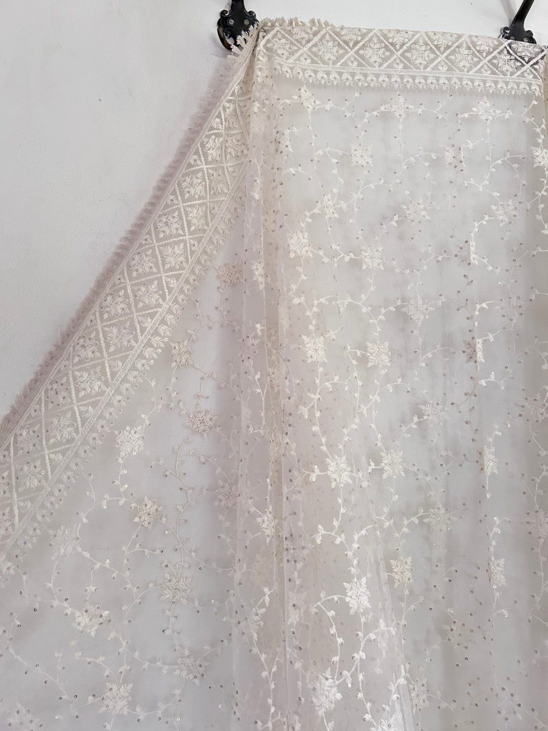 Fancy Thread work Net dupatta - Neel Creations By Saanvi