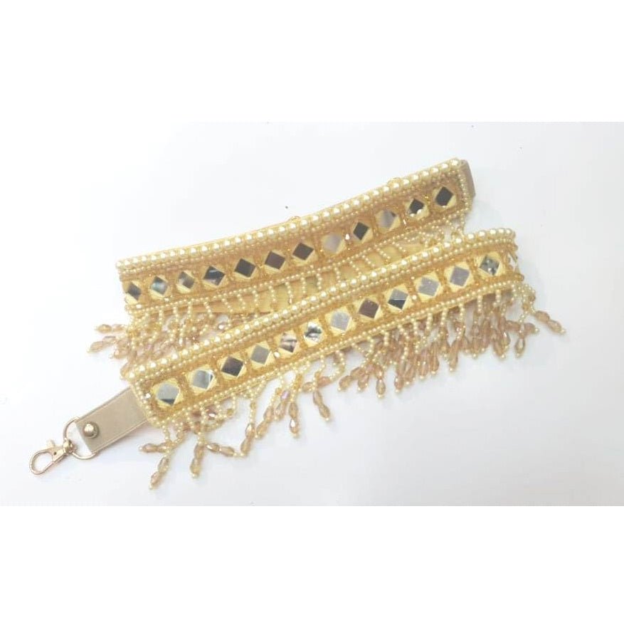 Gold waist belt for women. Fancy Saree belt - Neel Creations By Saanvi