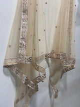 Golden Net dupatta. - Neel Creations By Saanvi