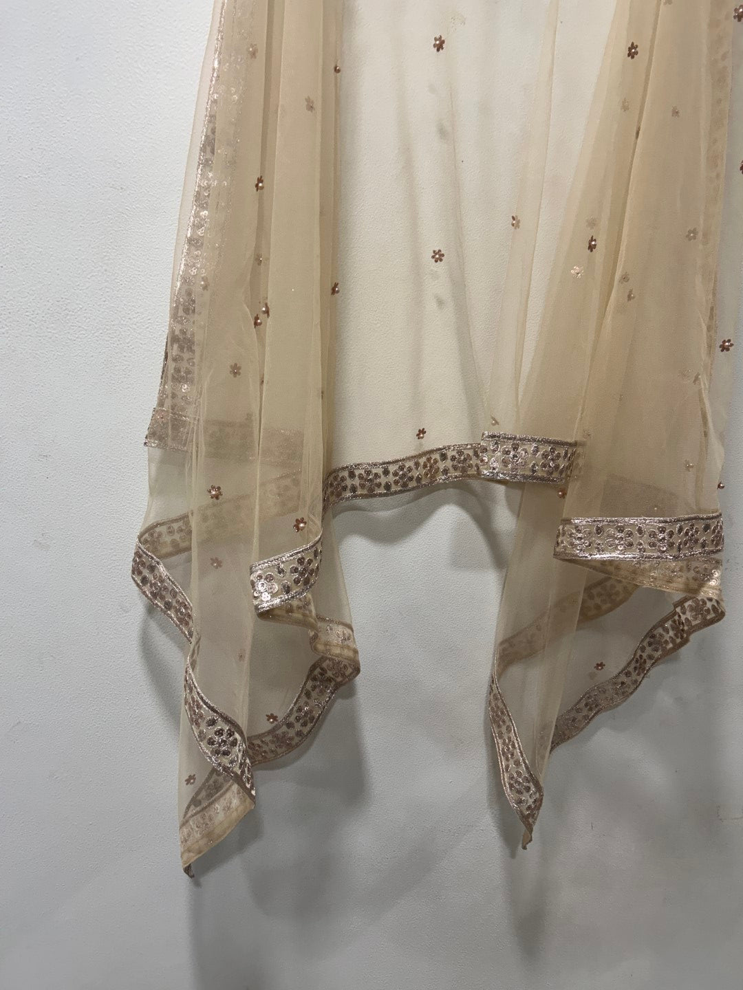 Golden Net dupatta. - Neel Creations By Saanvi