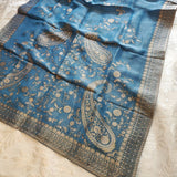 Kanjivaram silk salwar kameez set - Neel Creations By Saanvi