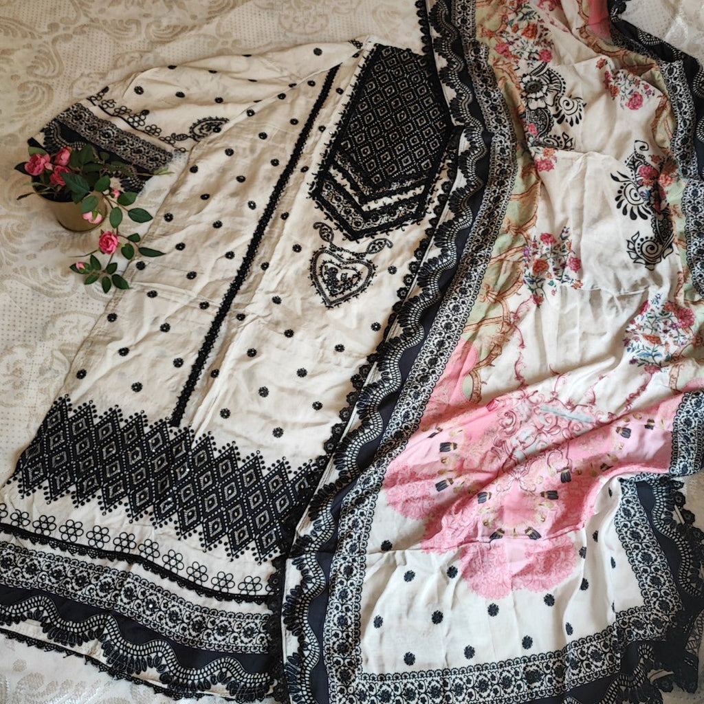 Masleen Kurta with Printed Dupatta Pakistani style. - Neel Creations By Saanvi
