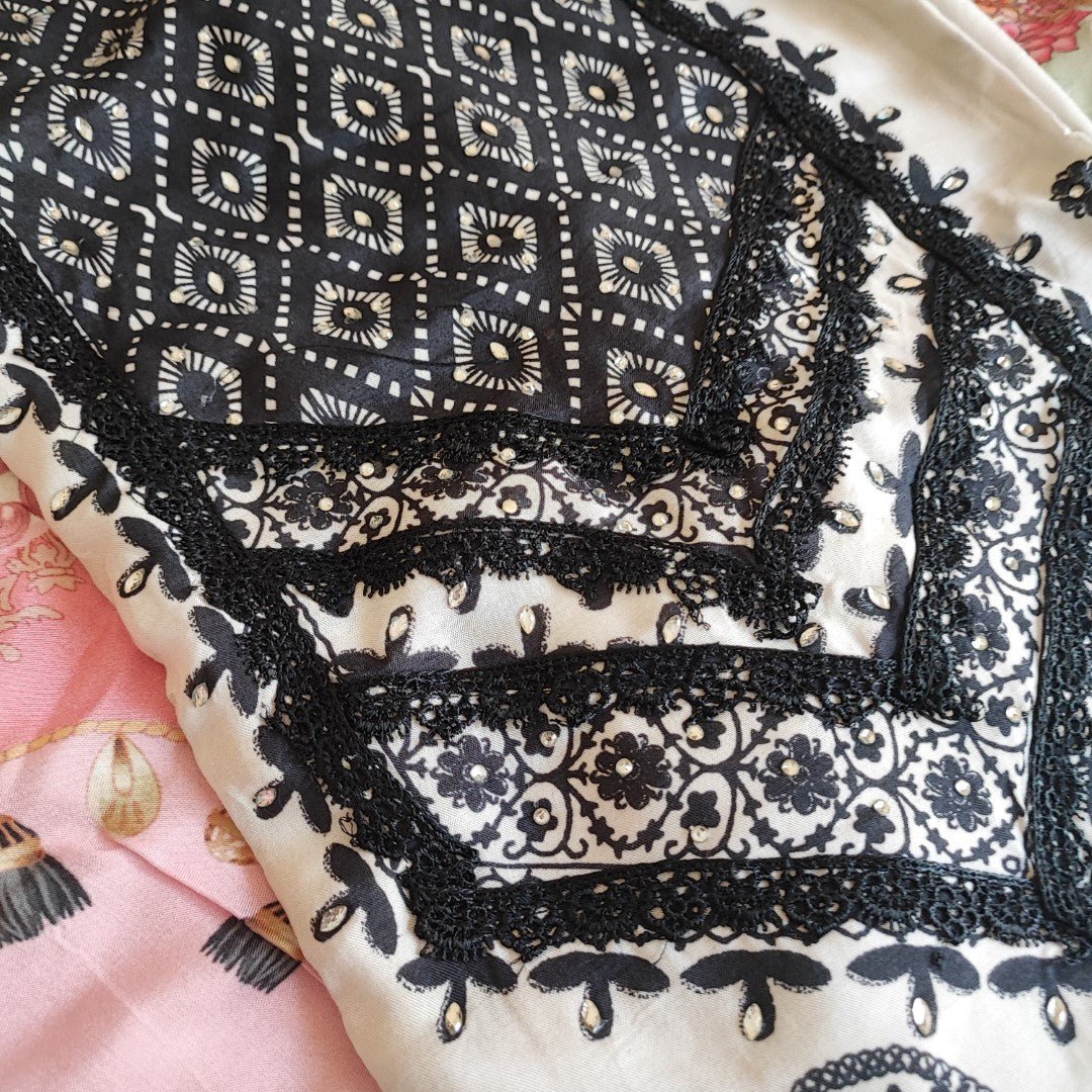 Masleen Kurta with Printed Dupatta Pakistani style. - Neel Creations By Saanvi