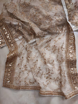 Off white Heavy border dupatta. Sabyasachi inspired Dupatta. - Neel Creations By Saanvi