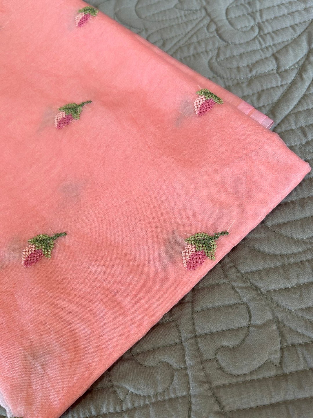 Organza Embroidered dress material - Neel Creations By Saanvi