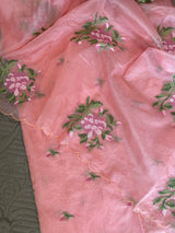 Organza Embroidered dress material - Neel Creations By Saanvi