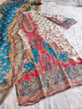 Pakistani Print with embroidery. - Neel Creations By Saanvi