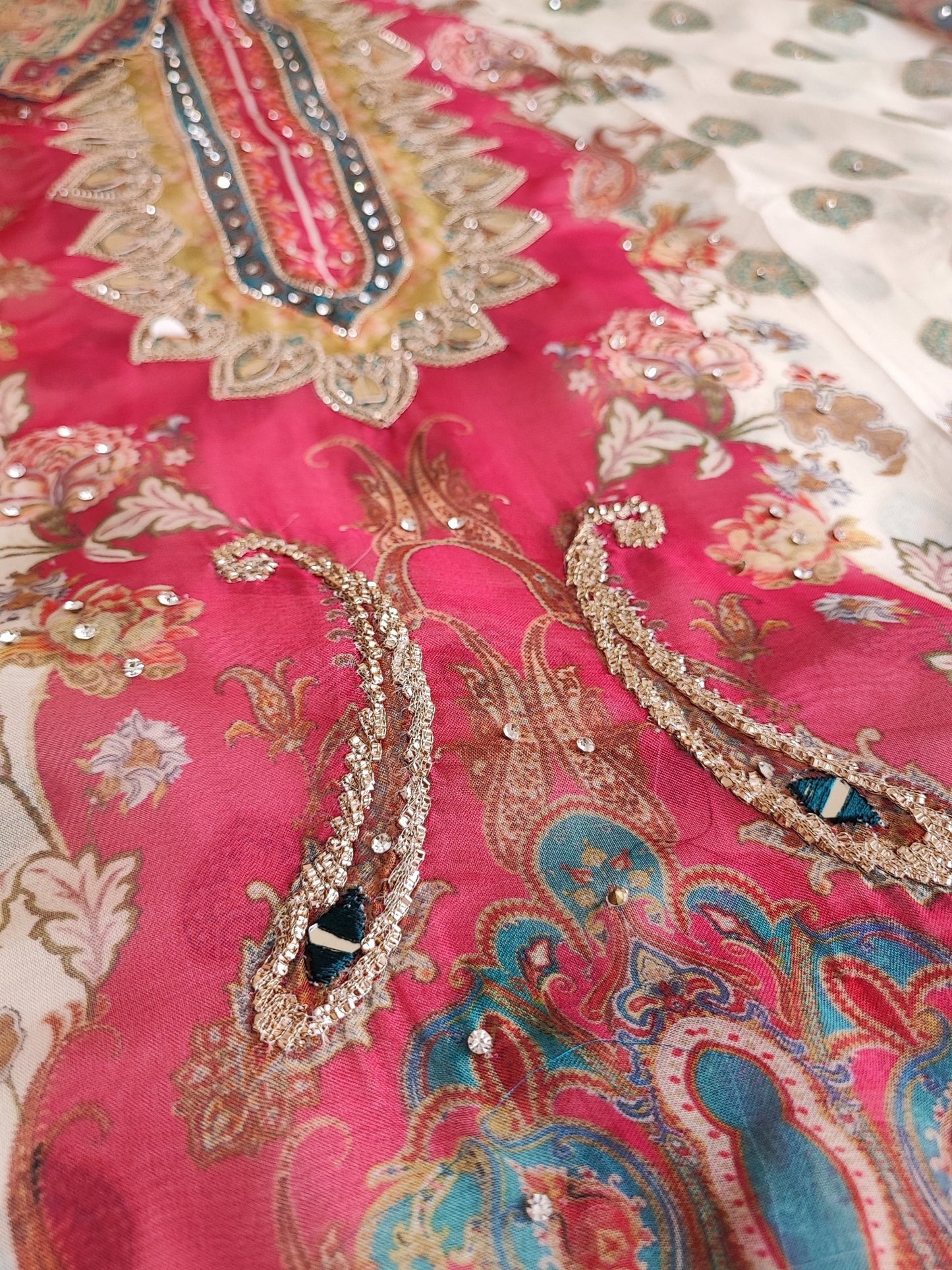 Pakistani Print with embroidery. - Neel Creations By Saanvi