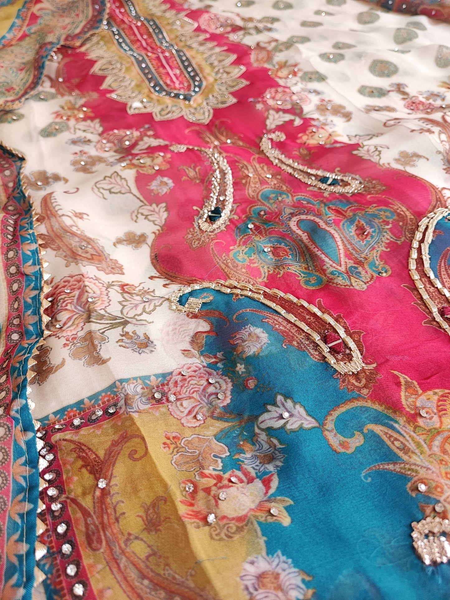 Pakistani Print with embroidery. - Neel Creations By Saanvi