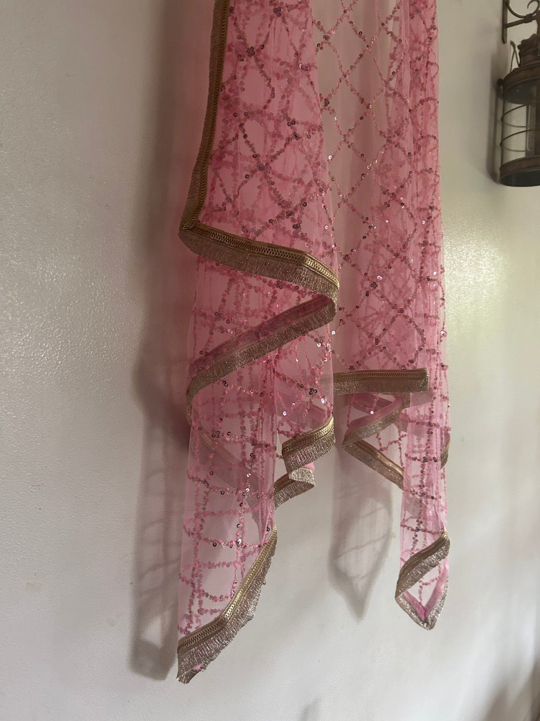 Pink Indian dupatta - Neel Creations By Saanvi