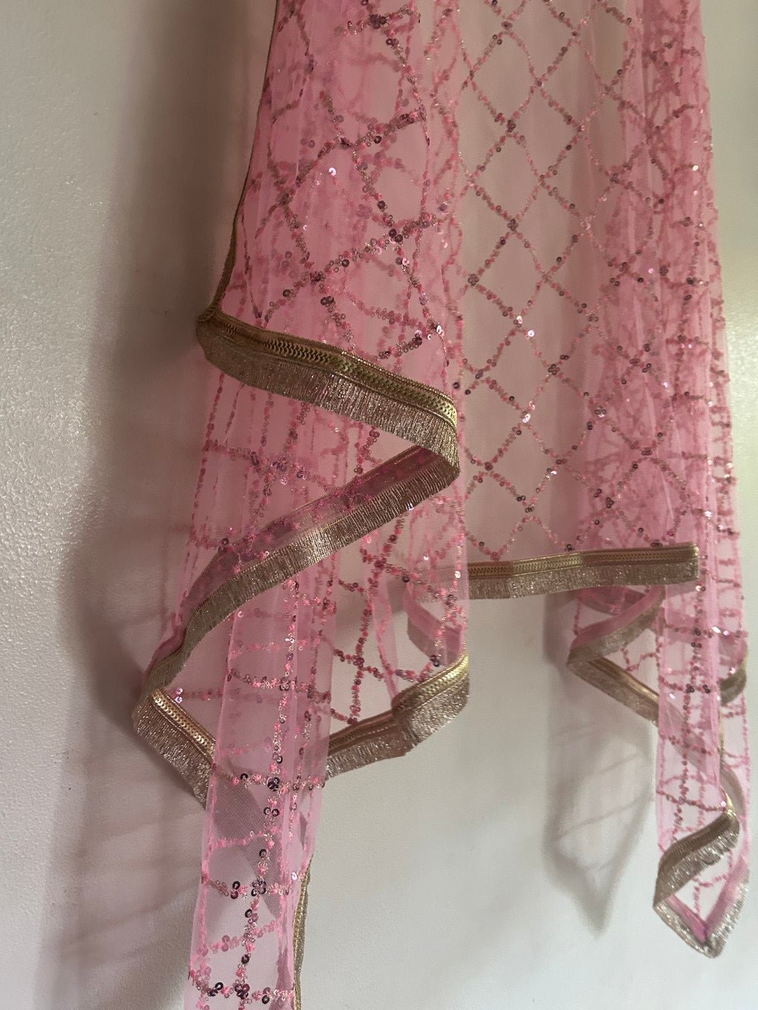 Pink Indian dupatta - Neel Creations By Saanvi