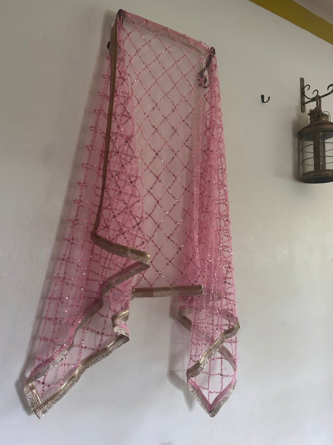 Pink Indian dupatta - Neel Creations By Saanvi