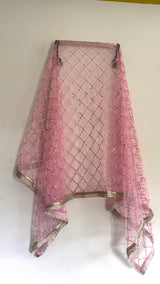 Pink Indian dupatta - Neel Creations By Saanvi