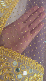 Dark Mauve Heavy net dupatta