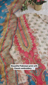 Pakistani Print with embroidery.