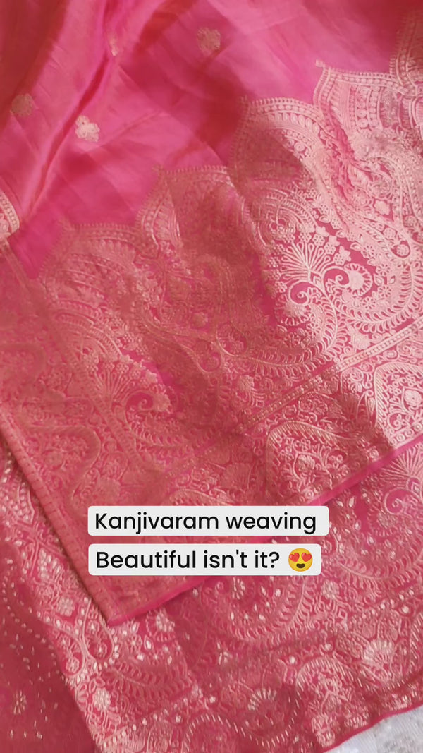 Pink Kanjivaram suit 