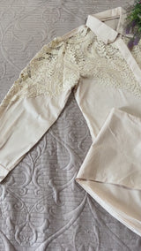 Cutwork Embroidered Designer coord set.