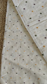 Pure Mul Cotton Dupatta with embroidery and patchwork