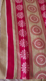 Sugarcane fibre saree. Silky flowy printed saree