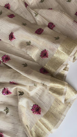 Floral Embroidery kotta shimmer Dress material