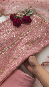 Designer Georgette Embroidered Unstitched Suit set